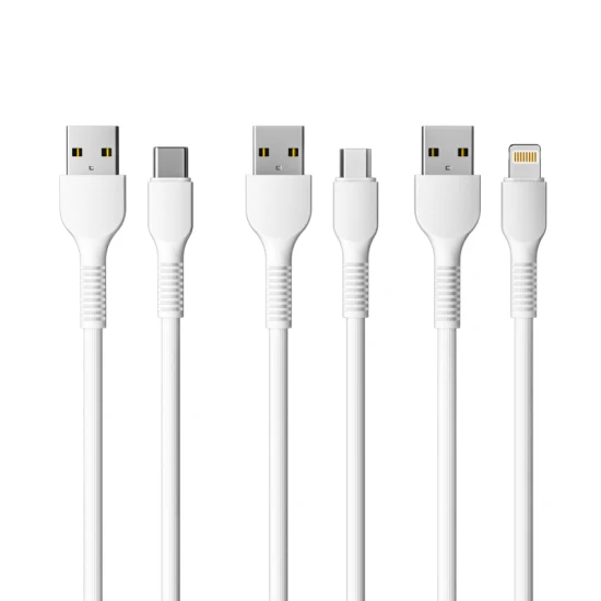 1m 2m 3m 2.4A 3A PVC / TPE 마이크로 USB 유형 C 번개 USB 케이블 화웨이 Xiaomi 삼성 전화 용 도매 휴대 전화 액세서리 데이터 케이블 USB 충전기 케이블